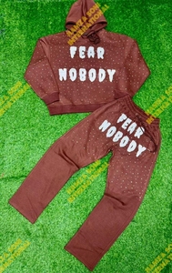 Chándal con Capucha Estampado Fear Nobody, Unisex, Ropa Casual, Manga Larga, Cintura Elástica, 100% Algodón, Transpirable, Ligero, Ropa Urbana - Product Image 4