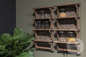 Étagère murale rustique en bois, style cottage, rangement ouvert pour cuisine, salle à manger, salon, décoration de maison de style ferme - Product Image 3
