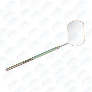 Miroir cosmétique carré à long manche en acier inoxydable, finition chromée, design personnalisé, pour vérifier les faux cils, maquillage beauté - Product Image 3