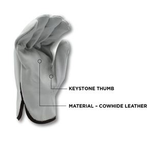 Gants de travail en cuir pour hommes et femmes, sécurité, construction, cuir de vachette, travail général, résistance à l'abrasion, gants de sécurité industrielle - Product Image 3