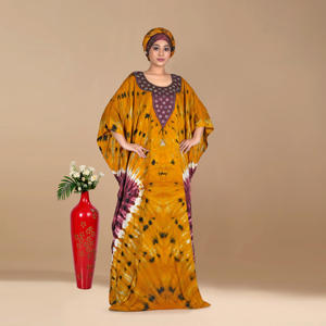 Kaftan Farasha en rayonne, longueur ras du sol, modeste, pour l'Aïd et le Ramadan, sans manches, avec encolure contrastante et coupe fluide maxi pour femme - Product Image 4