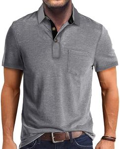 Camiseta Polo Antiarrugas para Hombre con Tela Fácil de Cuidar, Sin Plancha, Diseño de Manga Corta, Detalle de Bolsillo Ejecutivo y Estilo Casual - Product Image 1