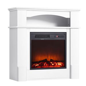 Cheminée électrique autoportante de 33 pouces, chauffage 1500W 5120BTU, faux foyer électrique avec protection contre la surchauffe, verre AU - Product Image 6