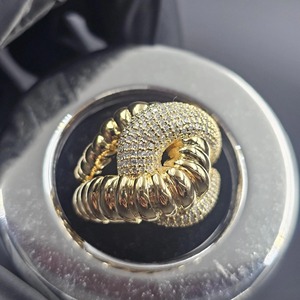 Hip Hop Knot <b>Ring</b> 925 Sterling <b>Silver</b> Gold Plated Iced Out Pave Twist Design Statement Bling Jewelry <b>Ring</b> <b>for</b> <b>Men</b> Women - Product Image 4