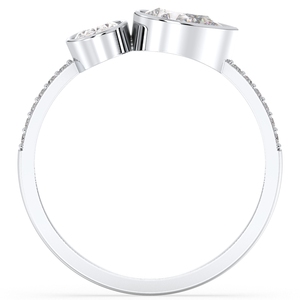 Bague de fiançailles en argent sterling 925 et moissanite, fabrication REYES, vente directe d'usine, plaqué or blanc 14 carats, bijoux pour femmes - Product Image 6