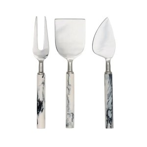 Silver Plated With Black Rustic Loop Handle in New Design Butter <b>Knife</b> Spreader & <b>Cheese</b> Slicer Premium Stainless Steel - Product Image 3