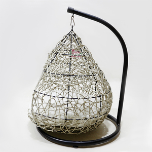 Luxury Wicker Rattan Hanging Pet <b>Bed</b> <b>House</b> Sleeping Cave with Cushion - Product Image 2