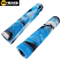 Poignée de guidon DABOMB MTB BMX DJ Enduro à motif croisé antidérapant, camouflage, trois couleurs, en caoutchouc souple, demi-flange 22,2 mm pour VTT