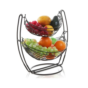 Panier de rangement de comptoir de cuisine en fil de fer, étagère à fruits et légumes à plusieurs niveaux, durable, taille et forme personnalisables, très tendance - Product Image 3