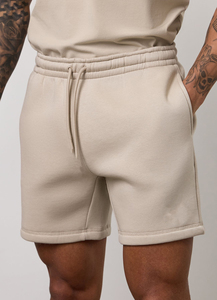 Nouveauté été Short homme vintage couleur unie basique ample à cordon de serrage 100% coton taille mi-haute tricoté respirant écologique imprimé numérique - Product Image 3