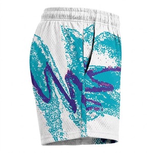Shorts en maille double couche 100 % polyester, respirants, à séchage rapide, imprimés par sublimation, motif floral tendance, personnalisables, faible MOQ, vente en gros - Product Image 5