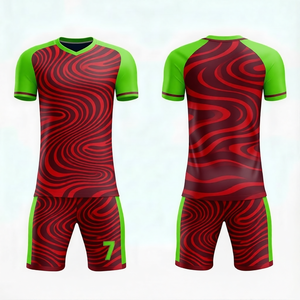 Conjunto de Uniforme de Fútbol Profesional, Camiseta y Pantalones Cortos Personalizados, Ropa Deportiva de Entrenamiento de Secado Rápido, Diseño y Talla Personalizables - Product Image 1
