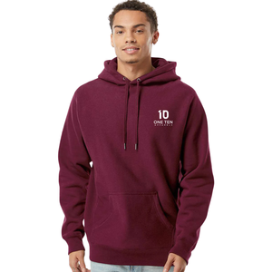<b>Mens</b> Heavyweight Cross-Grain <b>Hoodie</b> <b>Maroon</b> Color Premium Cotton Fleece Pullover Sweatshirt Custom Logo OEM ODM Casual Winter - Product Image 1