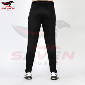 <b>Men's</b> Black Sweatpants With Side Stripe Elastic Waist Drawstring Casual Joggers, Top Quality Product Gym Fitness Wear Trousers - Product Image 5