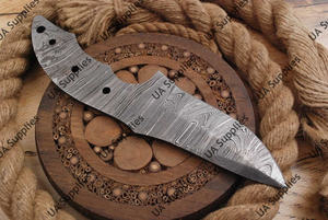 Cuchillo de acero de Damasco UA Supplies Drop Point de hoja fija de 8 pulgadas para camping, senderismo, pesca, grado industrial, afilado como una navaja. - Product Image 5