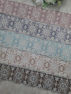 ริบบิ้นลูกไม้ปักลายดอกไม้หลากสีพรีเมียมสำหรับตกแต่งชุดชาติพันธุ์ ชุดเจ้าสาว และงานเย็บปักถักร้อย DIY - Product Image 5