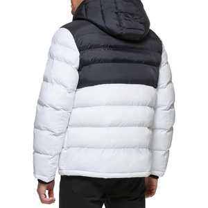 <b>Men</b> Black <b>White</b> <b>Puffer</b> <b>Jacket</b> Hooded Winter Insulated Coat Lightweight Warm Bubble <b>Jacket</b> Zipper Outdoor Streetwear Wholesale - Product Image 6