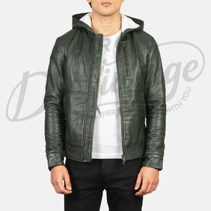 Chaqueta de Aviador de Cuero Marrón Desgastado Personalizada para Hombre, Chaqueta Bomber A-2 con Puños Acanalados, Chaqueta de Cuero Genuino - Product Image 6