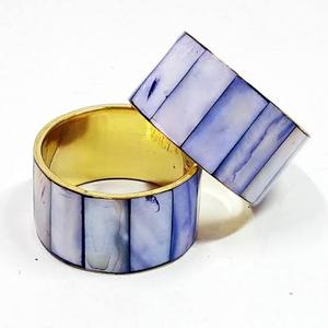 Brass and mother of pearl napkin ring here <b>top</b> seller bohemian design here <b>table</b> <b>decoration</b> - Product Image 2