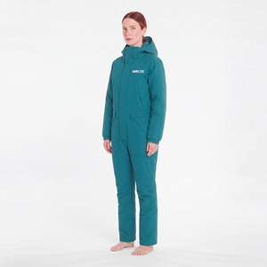 Mono de esquí impermeable para mujer, traje de nieve de una pieza con capucha desmontable, cintura elástica, ropa para exteriores - Product Image 6