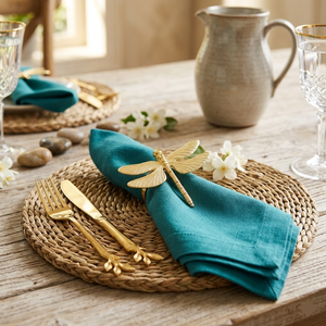 Elegante Servilletero Dorado con Forma de Insecto, Accesorios Decorativos para Mesa con Diseño de Libélula, para Hoteles de Alta Gama, Fiestas y Eventos - Product Image 2