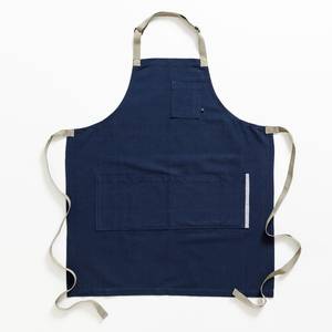 Tablier en toile robuste avec poches, logo personnalisé, sangle de cou en cuir réglable, attaches dorsales, uniforme professionnel pour barman - Product Image 1