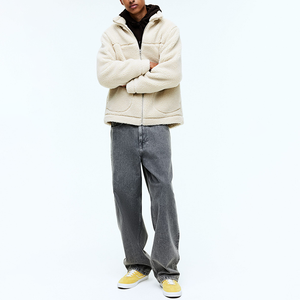 OEM Custom Winter High Quality Zipper up Heavyweight Sherpa <b>Fleece</b> <b>Jackets</b> for Men - Product Image 1