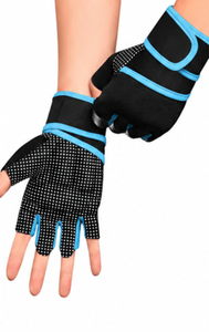 <b>Half</b> Finger Gym Gloves Breathable Mesh Adjustable Wrist Strap Non <b>Slip</b> For Training Weight Lifting Fitness Unisex - Product Image 4