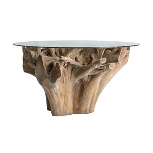 Modern Teak Coffee Table Handmade Living Room Furniture Natural Finish - Product Image 1