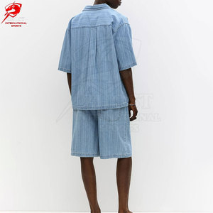 Conjuntos de Pantalones Cortos de Mezclilla para Hombre de Alta Calidad, Ligeros, con Costuras Premium, Cómodos para Uso Diario y Estilo Urbano - Product Image 3