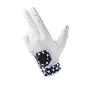 Guante de Golf Blanco con Cuero Sintético Perforado Transpirable, Agarre Preciso, Muñequera Ajustable, Guante Ligero de Alto Rendimiento - Product Image 1