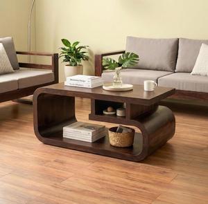 Mesa de Centro Decorativa de Madera con Artesanía Artística, Mesa de Centro de Madera Maciza de Primera Calidad para Interiores Elegantes - Product Image 1