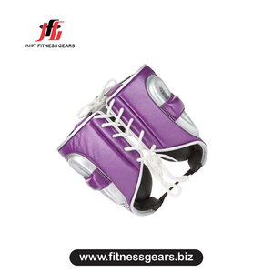 Protector de Cabeza para Boxeo, Material PU, Color Morado, con Cordones, Transpirable, Equipo de Artes Marciales para Adultos - Product Image 2