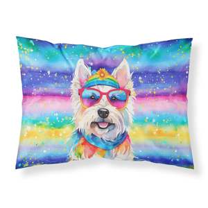 Westie Hippie Dawg Standard décoratif oeuvre taie d'oreiller léger et Super doux facile d'entretien housses de coussin - Product Image 1