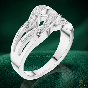 แหวนเพชรเม็ดเล็กหลายแถวสุดหรู ได้รับการรับรองจาก IGI สำหรับผู้หญิง ทองคำ 9KT 10KT 14KT 18KT โรสโกลด์ สำหรับงานแต่งงานหรือวันครบรอบ - Product Image 4