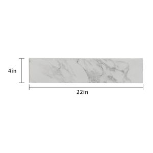 Revestimiento Lateral de Piedra de Mármol Sintético Bianco Carrara para Lavabo de Baño de 22''x 4'', Encimera de Lavabo Wena de Alta Calidad para Baños - Product Image 2