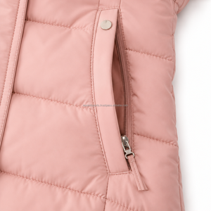 Manteau long matelassé à capuche pour femme, veste d'hiver, fabricant OEM, fournisseur, vente en gros, usine, conception personnalisée - Product Image 4