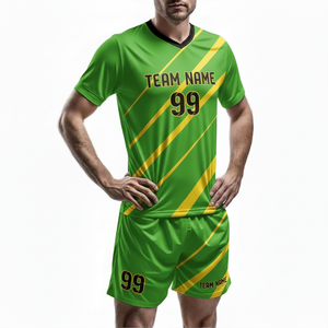 New Custom Sublimation Soccer Jerseys Football Uniform Quick Dry Breathable 100% Polyester V-Neck Custom Soccer Uniform - Product Image 1