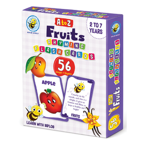 Cartes Flash Fruits de A à Z de Biplob, 28 cartes illustrées et rythmées recto-verso pour l'apprentissage de l'alphabet et du vocabulaire, pour les enfants de 2 à 7 ans - Product Image 1