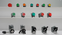 Interrupteur à bouton-poussoir Schneider Harmony Plastic XB5 22 mm, indice de protection IP67, 10 A max. Interrupteur à commande de courant 1NO1NC avec boutons-poussoirs combinés