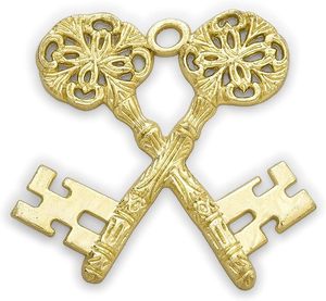 Joya de collar masónico del Rito Escocés de 18.º grado - [3'' de altura] Tipo de metal: Aleación Tipo de cierre: Langosta - Product Image 6