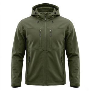 เสื้อแจ็คเก็ตตกปลาแบบมีฮู้ดสำหรับผู้ชาย ดีไซน์พิเศษ UPF 50 ผ้า softshell กันลม กันน้ำ ระบายอากาศได้ดี เหมาะสำหรับกิจกรรมกลางแจ้ง - Product Image 4