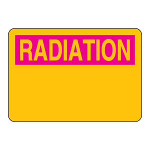 Panneau de signalisation radiologique Brady 7x10 pouces pour les zones de sécurité des laboratoires et des industries - Product Image 3