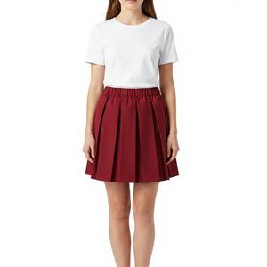 Falda de golf casual personalizada al por mayor con cinturón, cintura natural, bolsillos, falda deportiva de tenis para mujer, falda escolar lisa de alta calidad - Product Image 1