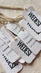 Premium Handmade Paper Personalized Hang Tags for Boutique Customized Size and Shapes Paper Hangtags Clothing Product and Retail - Product Image 3