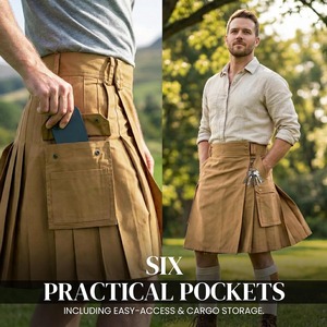 Fabricant de kilt écossais pour hommes de haute qualité, kilt tartan des Highlands sur mesure, vêtements traditionnels, usine OEM - Product Image 3