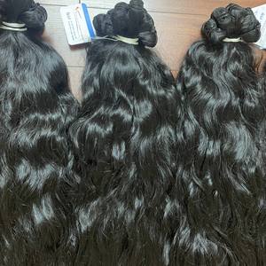 Extensions Professionnelles Cheveux Naturels Ondulés en Trame, Lots de Cheveux Vietnamiens Bruts Doublement Tirés, Pointes Épaisses Très Lisses - Product Image 3