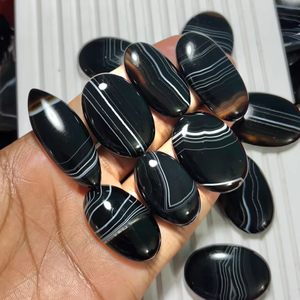 Agate rayée 100% naturelle de haute qualité, idéale pour la création de bijoux - Lot de pierres précieuses en vrac incroyablement magnifiques - Product Image 2