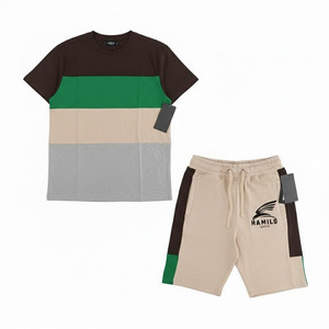 Ensemble deux pièces personnalisé pour homme : T-shirt et short assorti à bas prix, impression numérique, manches courtes - Product Image 2