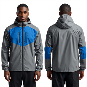 Best Selling Men's Spring Stand Collar Lightweight Windbreaker Jacket <b>Zip</b> Front Performance Casual Outerwear - Product Image 3